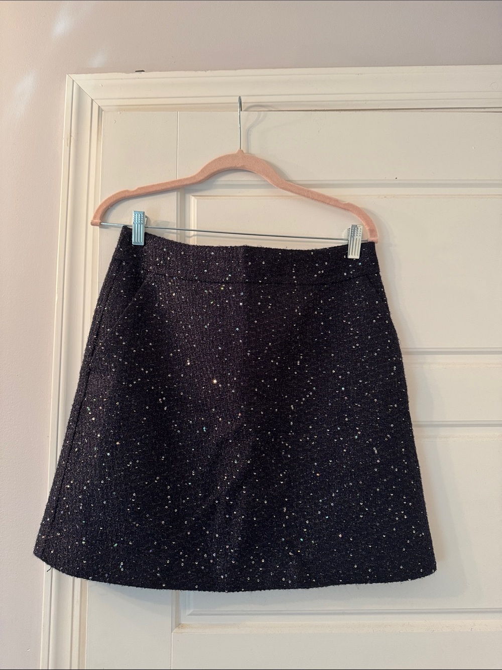 Loft Sequin Tweed Mini Skirt Size 6